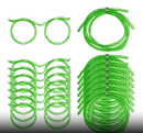 5 - Pack Round Glasses - Shaped Straw, PETG, Food - Grade, Odorless, Reusable, Cute & Funny Novelty Straw - RnR Galore