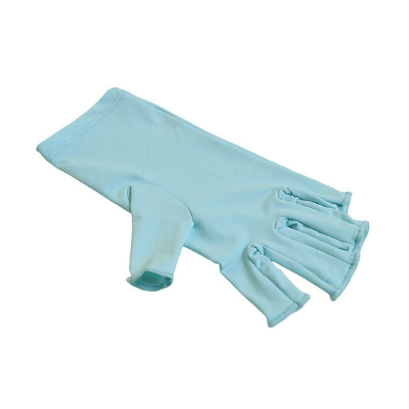5 - Pair Blue UV Protection Fingerless Gloves for Nail Art Curing and Cycling Sun Protection - Made of Nylon/Spandex, Manicure Hand Care - RnR Galore