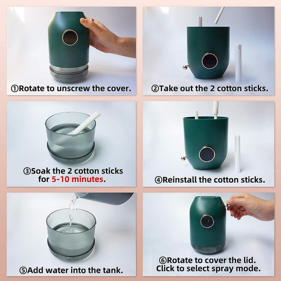 500ml Cool Mist Humidifier for Bedroom Plants, Desktop Mini Air Humidifier - RnR Galore