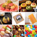50PCS Handmade Soap Paper Box Round Window Kraft Black White Candy Biscuit Box - White - 50pcs 8*8*3CM - RnR Galore