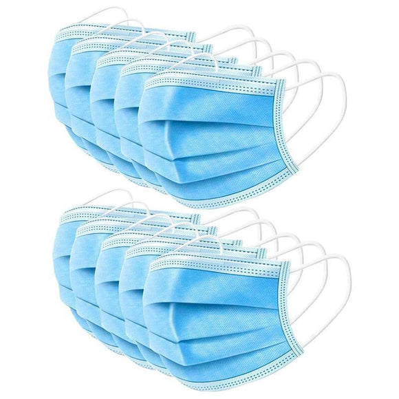 50x Disposable Surgical Face Mask Dust Mouth Guard 3 Ply Air Purifying - RnR Galore