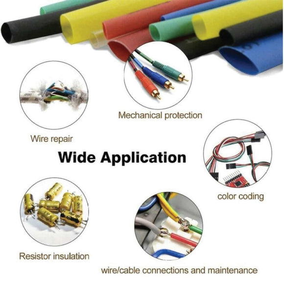 530 Pcs Heating Shrink Sleeve Set Heat Shrinkable Insulation Electrical Cable Tube - RnR Galore