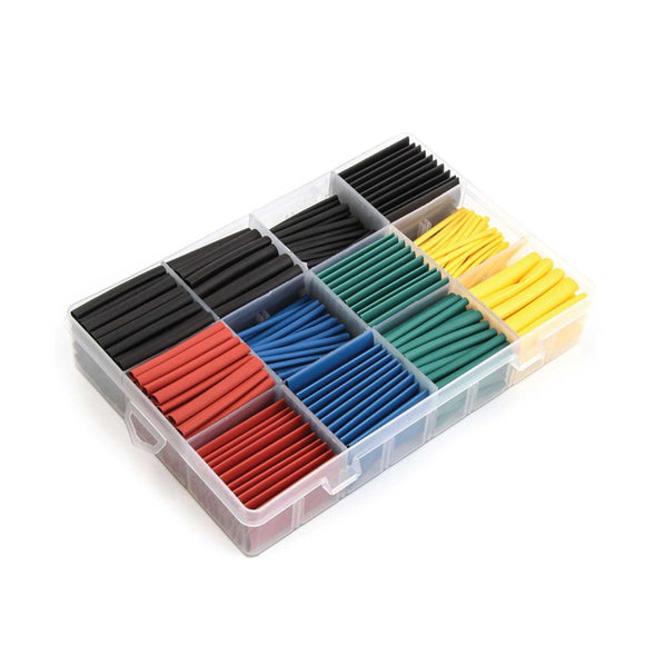 530 Pcs Heating Shrink Sleeve Set Heat Shrinkable Insulation Electrical Cable Tube - RnR Galore