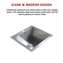 530x505mm Handmade Stainless Steel Topmount Kitchen Laundry Sink with Waste - RnR Galore