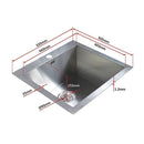 530x505mm Handmade Stainless Steel Topmount Kitchen Laundry Sink with Waste - RnR Galore