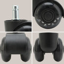 5X 2'' Twin Wheel Office Chair Casters - Slient Smooth, 11x22mm Stem - RnR Galore
