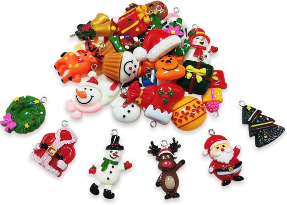 60pcs Mini Christmas Ornaments for Mini Tree Decorations Small Christmas Ornaments Resin Miniatures for Craft Christmas Decor - RnR Galore