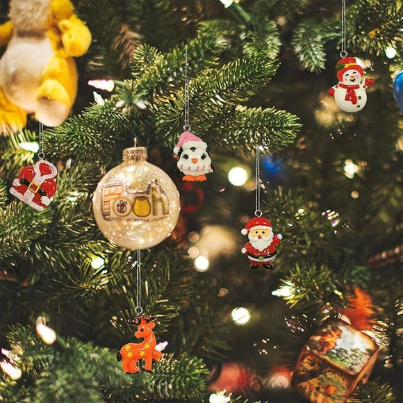 60pcs Mini Christmas Ornaments for Mini Tree Decorations Small Christmas Ornaments Resin Miniatures for Craft Christmas Decor - RnR Galore