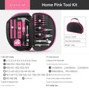 63 - Piece Essential Home Repair Tool Kit with Portable Zipper Case(pink) - RnR Galore