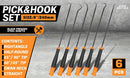 6Pc Extra Long Pick and Hook Set O Ring Seal Puller Remover Fuse Wire Scribe - RnR Galore