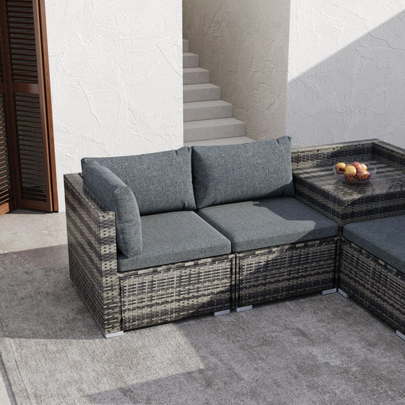 6PCS Outdoor Modular Lounge Sofa Coogee - Grey - RnR Galore