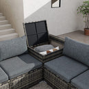 6PCS Outdoor Modular Lounge Sofa Coogee - Grey - RnR Galore