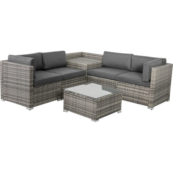 6PCS Outdoor Modular Lounge Sofa Coogee - Grey - RnR Galore