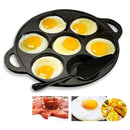 7 Cup Cast Iron Egg Frying Pan Divided Egg Skillet Pan Fried Egg Pan Cooker Pancake Egg Fryer - RnR Galore