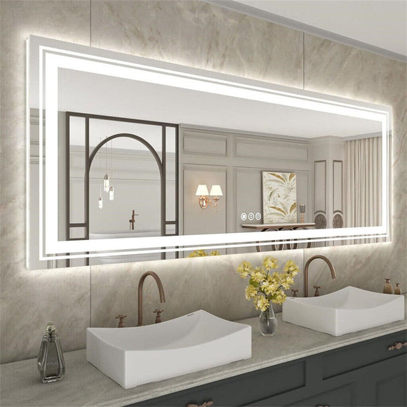 700x900mm LED Bathroom Mirror RGB Anti - Fog Aluminum - RnR Galore