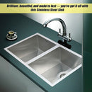 770x450mm Handmade Stainless Steel Undermount / Topmount Kitchen Sink with Waste - RnR Galore
