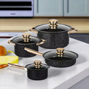8 - Piece Stainless Steel Cookware Set with Maifan Stone Non - Stick Coating - RnR Galore