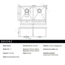 820x457mm Handmade Stainless Steel Undermount / Topmount Kitchen Laundry Sink with Waste - RnR Galore