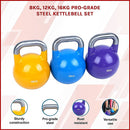 8KG, 12KG, 16KG Pro - Grade Steel KettleBell Set - RnR Galore