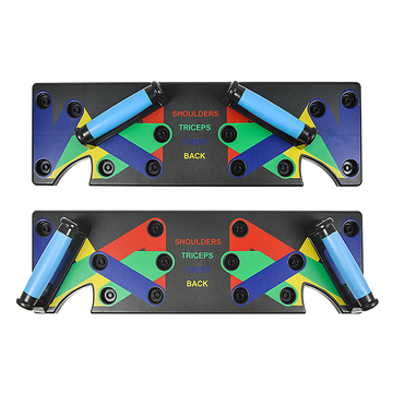 9 in 1 Push Up Board Yoga Bands Fitness Workout Train Gym Exercise Pushup Stand - RnR Galore