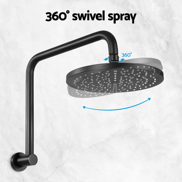 9'' Rain Shower Head Overhead High - pressure Swivel Black - RnR Galore