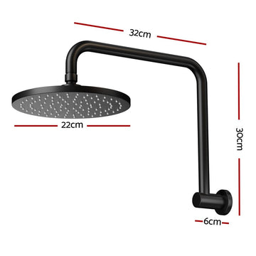 9'' Rain Shower Head Overhead High - pressure Swivel Black - RnR Galore
