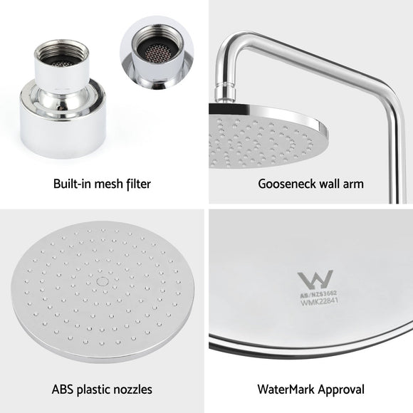 9'' Rain Shower Head Overhead High - pressure Swivel Chrome - RnR Galore