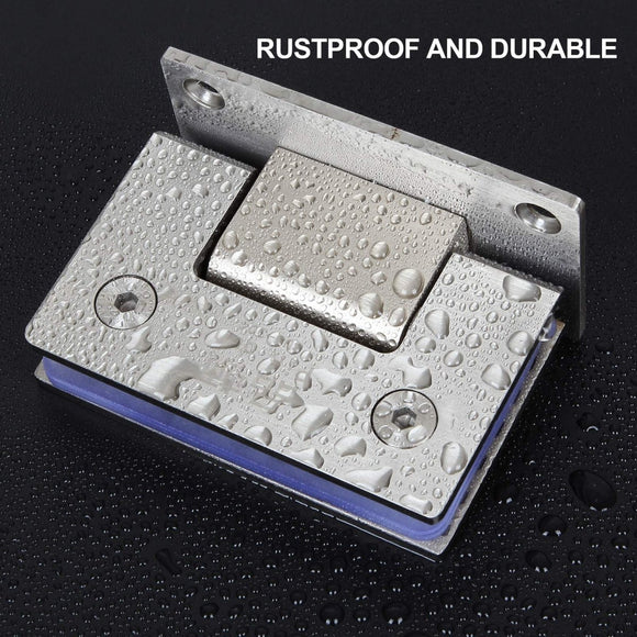 90 Degree Glass Door Cupboard Showcase Cabinet Clamp Glass Shower Doors Hinge 304 Steel - RnR Galore