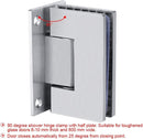 90 Degree Glass Door Cupboard Showcase Cabinet Clamp Glass Shower Doors Hinge 304 Steel - RnR Galore