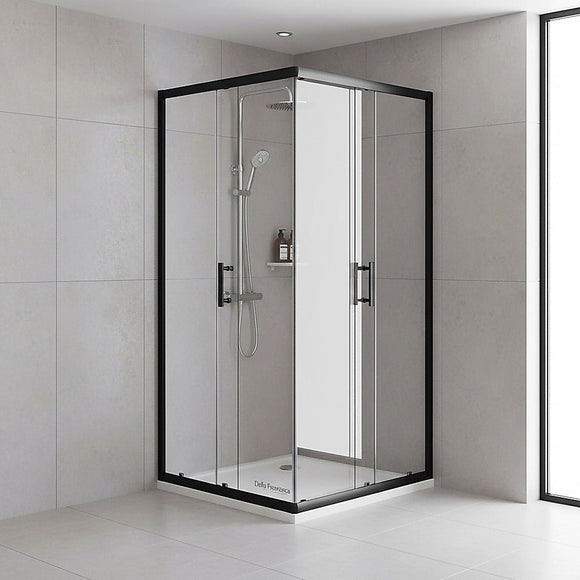 900 x 900mm Sliding Door Nano Safety Glass Shower Screen By Della Francesca - RnR Galore