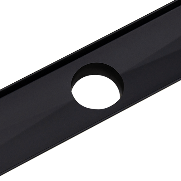 900mm Tile Insert Bathroom Shower Black Grate Drain w/Centre outlet Floor Waste - RnR Galore