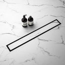 900mm Tile Insert Bathroom Shower Black Grate Drain w/Centre outlet Floor Waste - RnR Galore