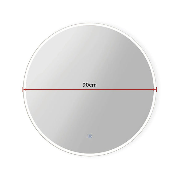 90cm LED Wall Mirror Bathroom Mirrors Light Decor Round - RnR Galore