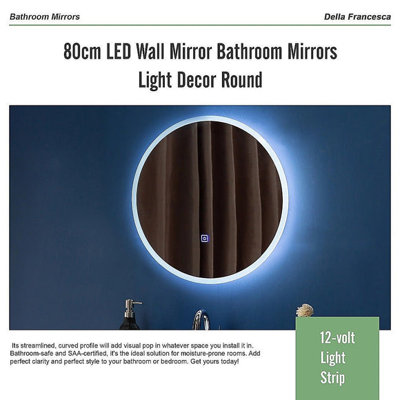 90cm LED Wall Mirror Bathroom Mirrors Light Decor Round - RnR Galore