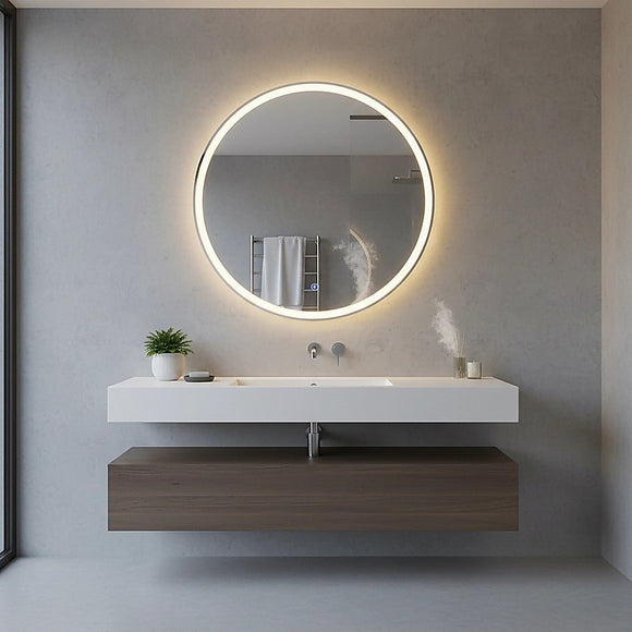 90cm LED Wall Mirror Bathroom Mirrors Light Decor Round - RnR Galore