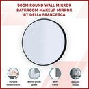 90cm Round Wall Mirror Bathroom Makeup Mirror by Della Francesca - RnR Galore