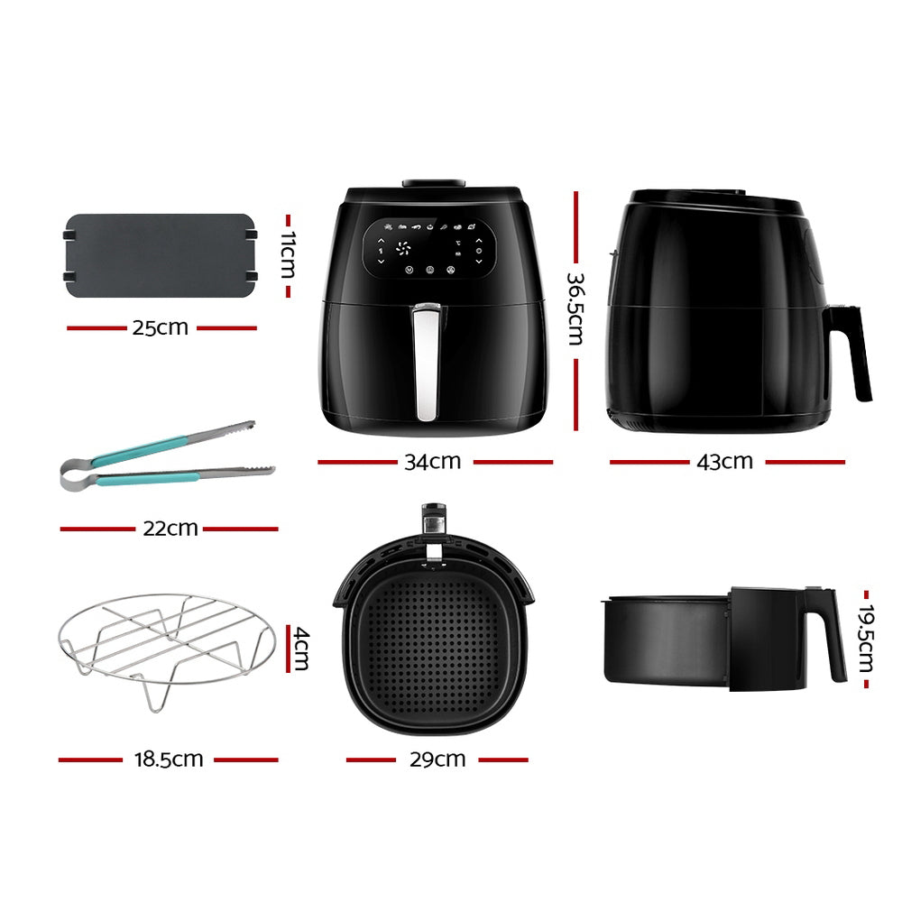 Devanti Air Fryer 8.5L LCD Fryers - 0