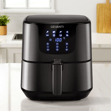 Devanti Air Fryer 7L LCD Fryers Black