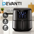 Devanti Air Fryer 7L LCD Fryers Black-4