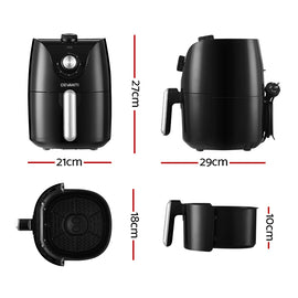 Devanti Air Fryer 2.5L Knob Fryers - 0