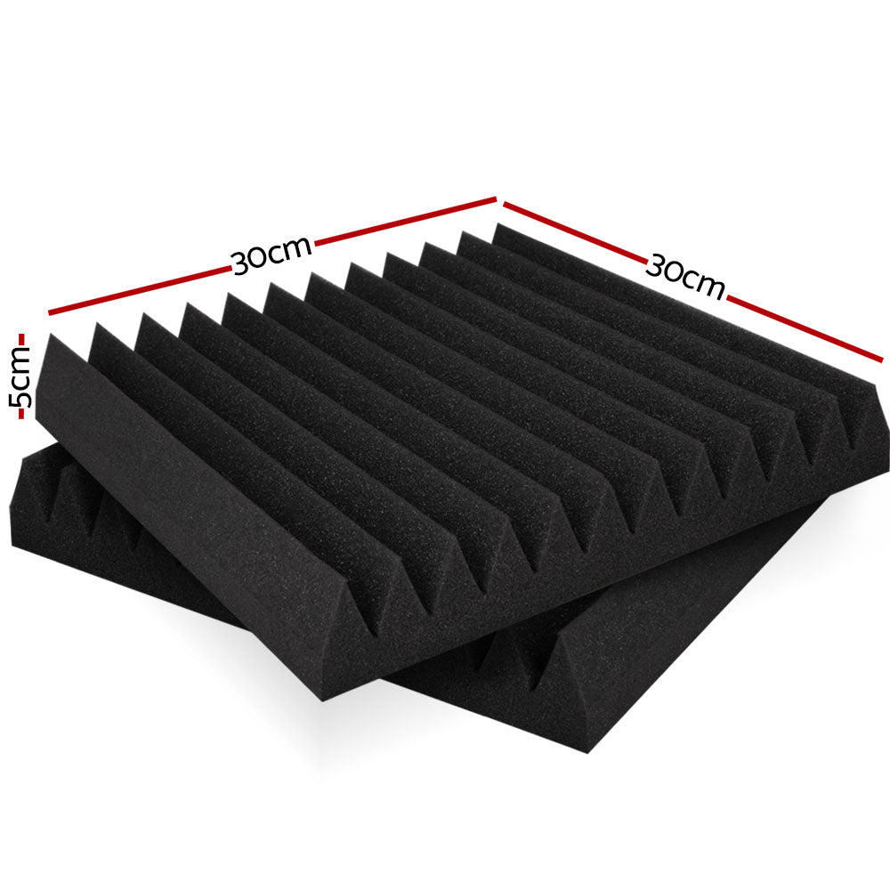 Alpha Acoustic Foam 20pcs 30x30x5cm Sound Absorption Proofing Panel Studio Wedge - 0