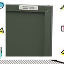 Artiss Buffet Sideboard Metal Cabinet - BASE Green-4