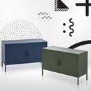 Artiss Buffet Sideboard Metal Cabinet - BASE Green-7