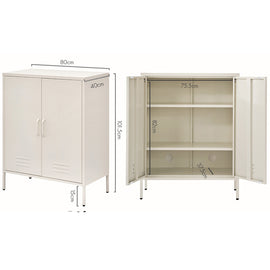 Artiss Buffet Sideboard Metal Cabinet - SWEETHEART White - 0