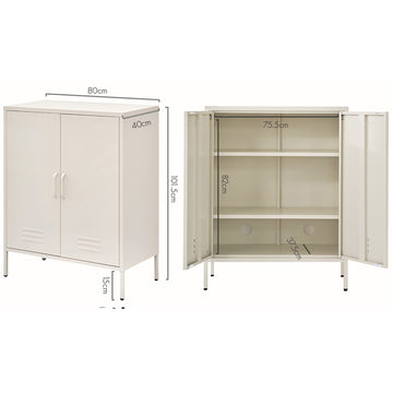 Artiss Buffet Sideboard Metal Cabinet - SWEETHEART White - 0