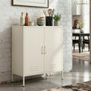 Artiss Buffet Sideboard Metal Cabinet - SWEETHEART White-8