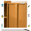 Artiss Buffet Sideboard Metal Cabinet - SWEETHEART Yellow-3