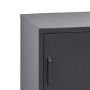 Artiss Bedside Table Metal Cabinet - Black-5