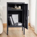 Artiss Bedside Table Metal Cabinet - Black-8