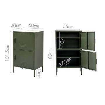 ArtissIn Buffet Sideboard Metal Cabinet - DOUBLE Green - 0